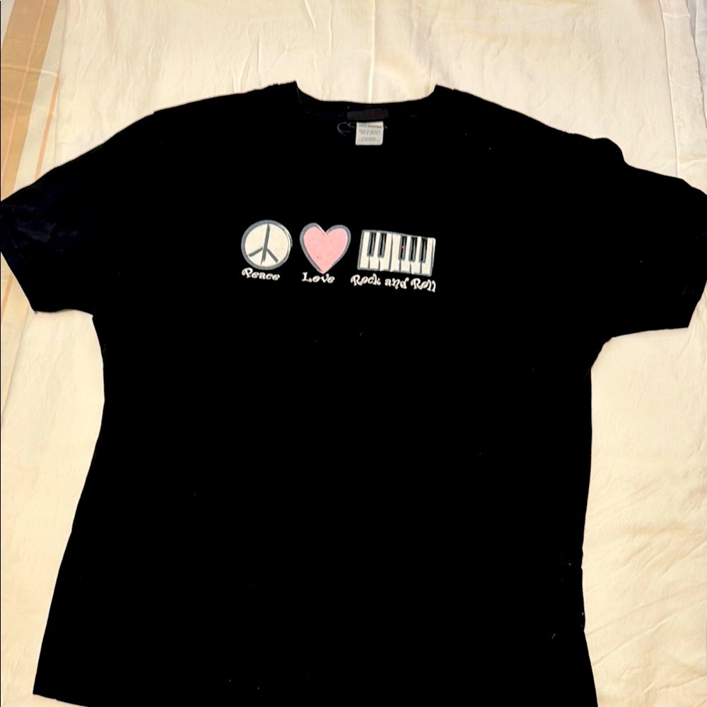 Black Short Sleeve Tees with Graphic Designs